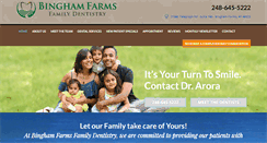 Desktop Screenshot of binghamfarmsdentist.com